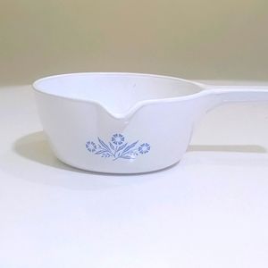 Vintage Corningware Blue Cornflower Pouring Saucepan. 2.5 Cup Size.